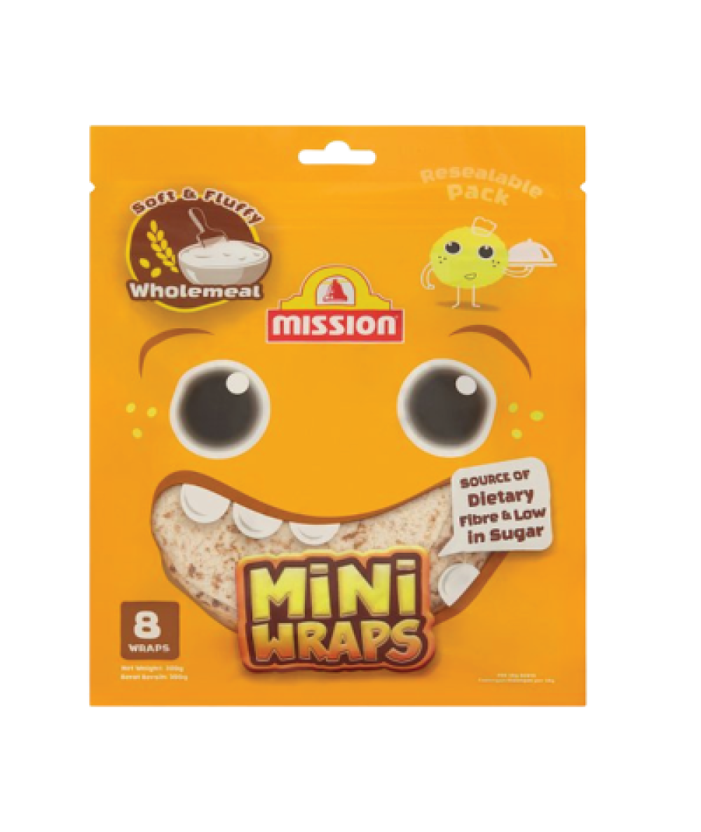 *Misson Mini Wraps Wholemeal 8pcs 300g