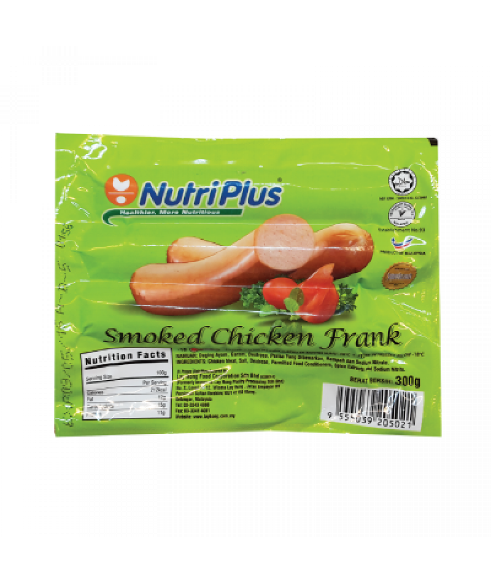 Nutriplus Smoked Chicken Frank 300g